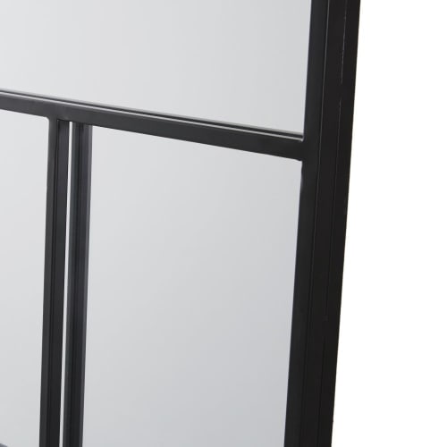 Dekoration Wandspiegel und Barock Spiegel | Spiegel aus schwarzem Metall, 91x121cm - VB58041