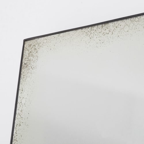 Dekoration Wandspiegel und Barock Spiegel | Spiegel aus schwarzem Metall in Used-Optik, 70x180cm - WG65003