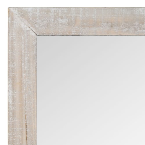 Dekoration Wandspiegel und Barock Spiegel | Spiegel aus Tannenholz gekalkt 55x75 - KX68339