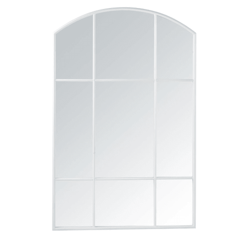 Dekoration Wandspiegel und Barock Spiegel | Spiegel aus weißem Metall, 90x140cm - ZL81859