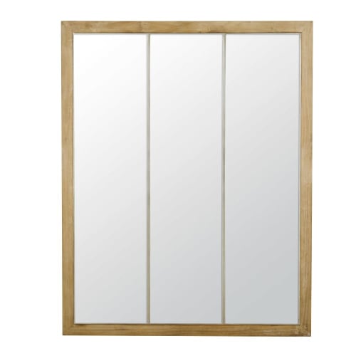 Dekoration Wandspiegel und Barock Spiegel | Spiegel, grau und naturfarben, 95x120cm - CX23951