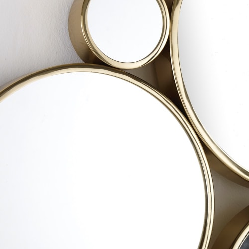 Dekoration Wandspiegel und Barock Spiegel | Spiegel mit goldfarbenem Metallrahmen,141x83 - EE17639