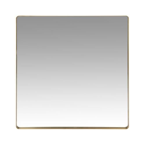 Spiegel mit goldfarbenem Metallrahmen 70x70