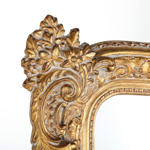 Dekoration Wandspiegel und Barock Spiegel | Spiegel mit goldfarbenem Zierrahmen 114x100 - ZA08546