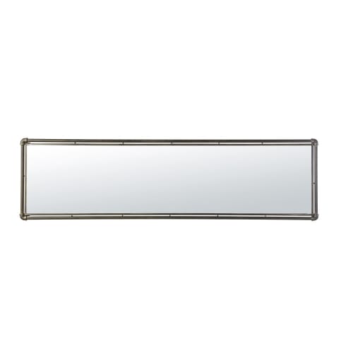 Dekoration Wandspiegel und Barock Spiegel | Spiegel mit schwarzem Metallrahmen 46x165 - GS10061