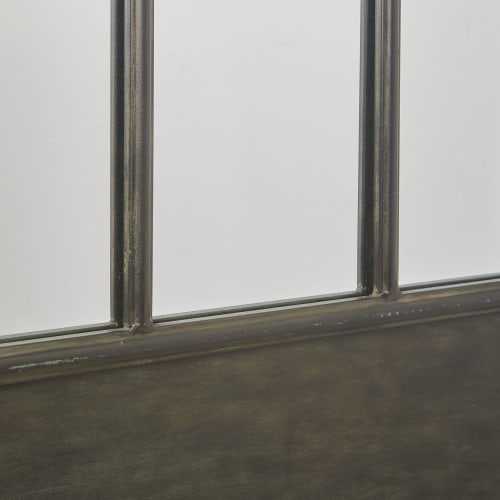 Dekoration Wandspiegel und Barock Spiegel | Spiegel mit schwarzem Metallrahmen 67x190 - NV49394