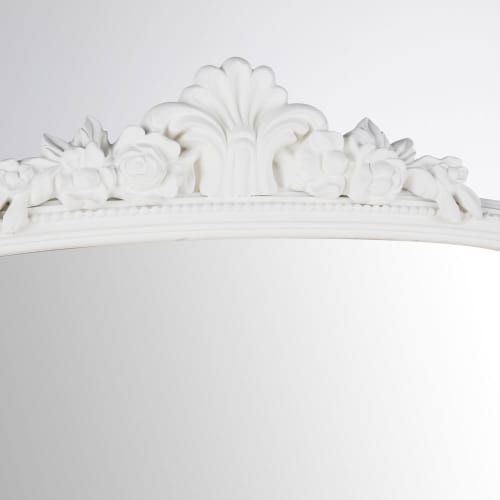 Dekoration Wandspiegel und Barock Spiegel | Spiegel mit weißem Zierrahmen, 118x194cm - FG90494