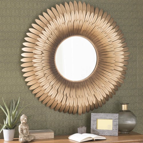 Spiegel mit goldfarbenem Metallrahmen, D103 Tivoli | Maisons du Monde