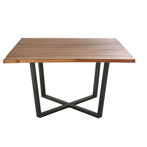 Outdoor collection Outdoor dining tables | Square Acacia 8-Seater Garden Table L130 - ZK26194