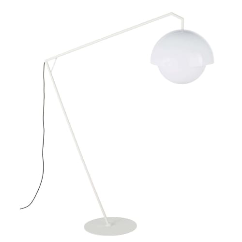 eetpatroon Tegenstander Kantine Staande lamp voor buiten van wit metaal en glas H173 ZIGZAG | Maisons du  Monde