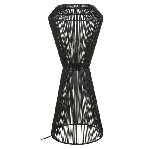 baden Startpunt pad Staande lamp voor buiten van zwart metaal en polyrotan H100 TRIBE | Maisons  du Monde