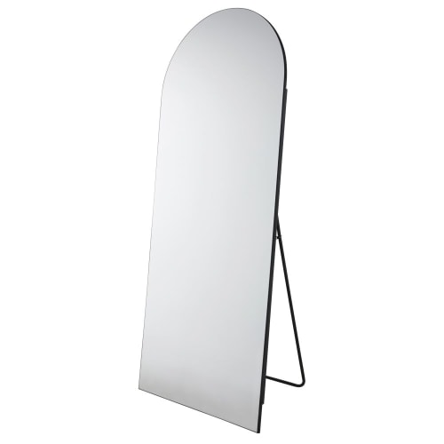 Dekoration Wandspiegel und Barock Spiegel | Standspiegel aus schwarzem Metall, 80x200cm - JI21358