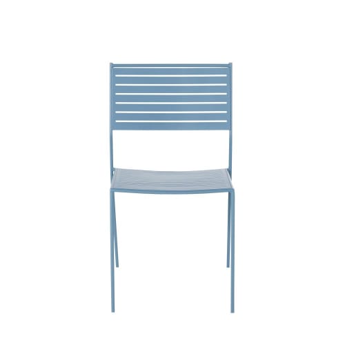Garten Gartenstühle | Stapelbarer Gartenstuhl aus blauem Stahl - SX72074