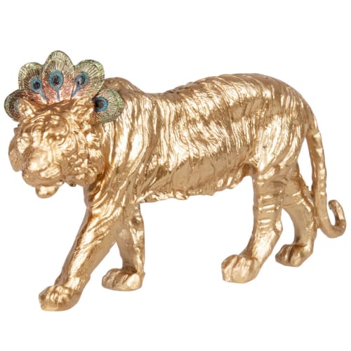 Statuette Tigre Dore H12 King Maisons Du Monde