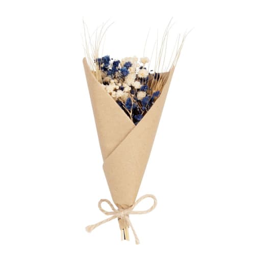 Dekoration Getrocknete Blumen | Strauß aus Trockenblumen, blau und beige - YK84232
