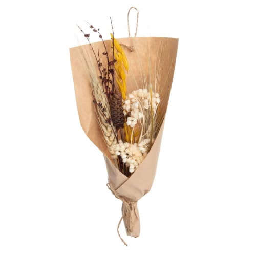 Dekoration Getrocknete Blumen | Strauß mit beigefarbenen Trockenblumen - SU41120