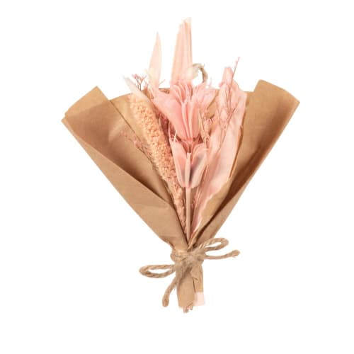 Dekoration Getrocknete Blumen | Strauß mit rosa- und beigefarbenen Trockenblumen - RV59870