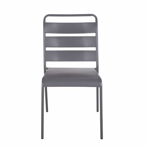 Garten Gartenstühle | Stuhl aus anthrazitgrauem Metall - UX08354