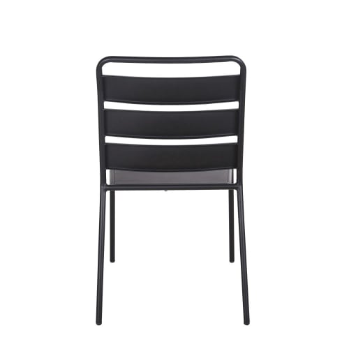 Garten Gartenstühle | Stuhl aus schwarzem Metall - ZF12805