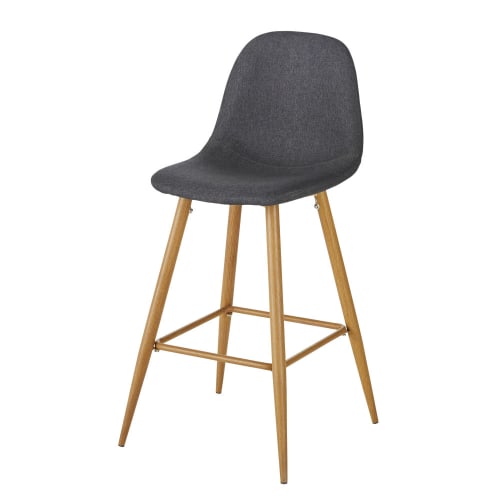 Stuhl im skandinavischen Stil, anthrazitgrau H66