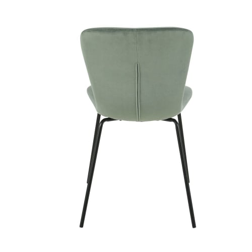 Möbel Stühle und Esszimmerstühle | Stuhl mit Samtbezug, seladonblau - AB08709