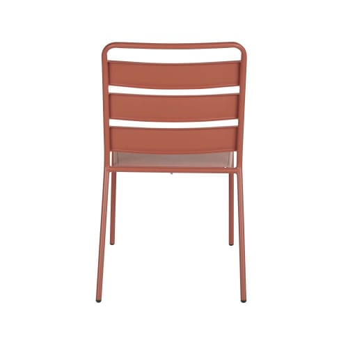 Garten Gartenstühle | Stuhl terrakottafarbenes Metall - UX25415