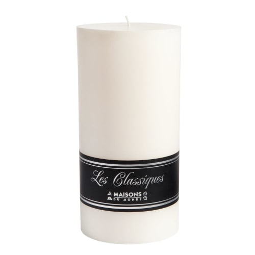 Dekoration Kerzen und Teelichter | Stumpenkerze, H 20 cm, weiß - GI71295
