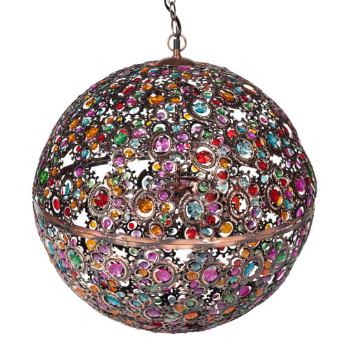 Lanterne Marocaine Maison Du Monde.Suspension Boule Multicolore En Metal Cuivre Mille Et Une Nuits Maisons Du Monde