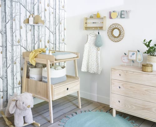 Table A Langer 1 Etagere 1 Tiroir En Pin Sasha Maisons Du Monde