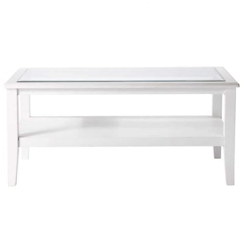 Meubles Tables basses | Table basse blanche L100 - EI70017