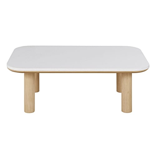 Meubles Tables basses | Table basse en terrazzo blanc - DJ59426