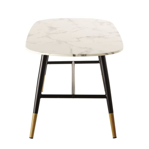 Meubles Tables basses | Table basse en verre trempé effet marbre - GG37970
