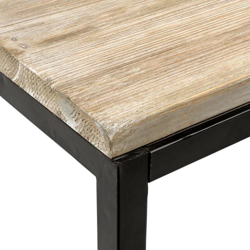 Meubles Tables basses | Table basse indus en sapin massif et métal - BI33057