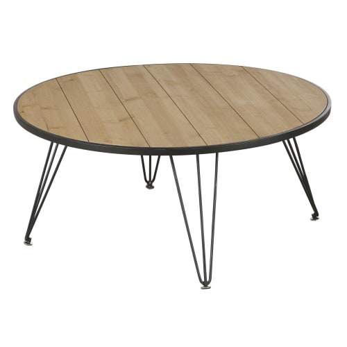 Meubles Tables basses | Table basse ronde bicolore - BH07799