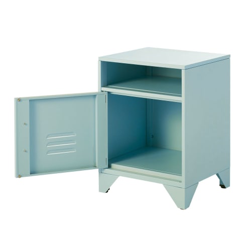 Table De Chevet En Metal Bleu Pastel Sunset Maisons Du Monde