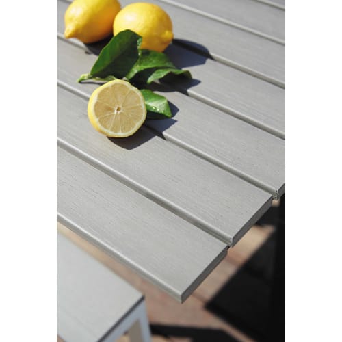 Jardin Tables de jardin | Table de jardin 6 personnes en aluminium et composite L180 - TA22652