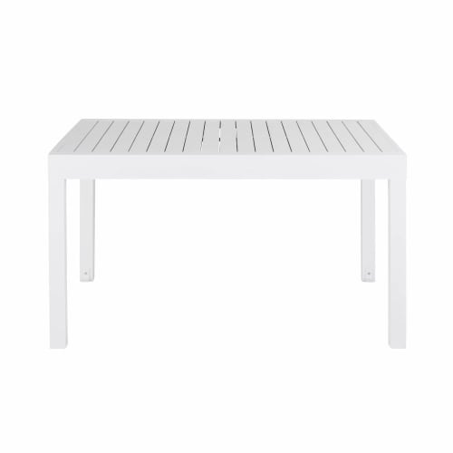 Table de jardin extensible en aluminium blanc 6/12 personnes L135/270