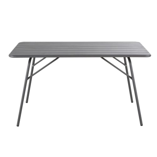 Jardin Tables de jardin | Table de jardin pliante en acier gris anthracite 6 personnes L140 - NQ23749