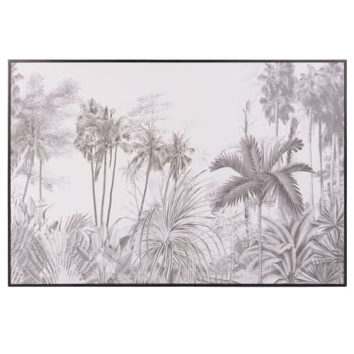 Tableau jungle noir et blanc 75x50