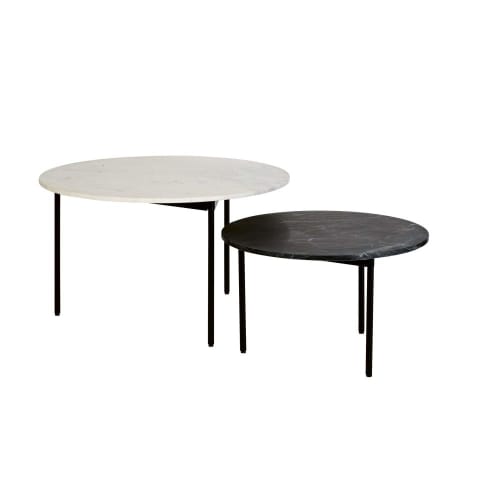 Meubles Tables basses | Tables gigognes en marbre et métal - BS21374