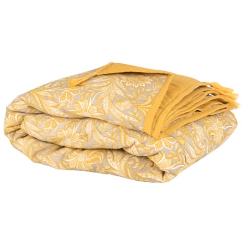 Tagesdecke Gelb Und Grau Bedruckt 100x200 Berardenga Maisons Du Monde