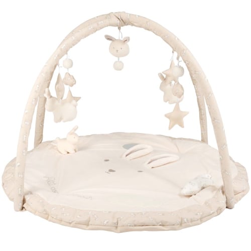 Tapis d'éveil bébé rond écru, blanc et taupe D90 (Maisons du Monde) - Couverture