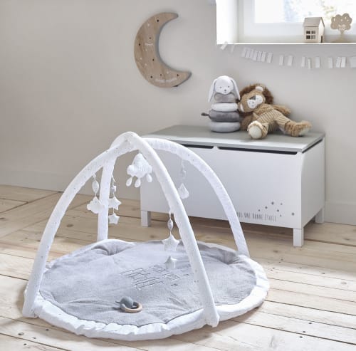 Tapis d'éveil bébé rond gris et blanc D90 (Maisons du Monde) - Couverture
