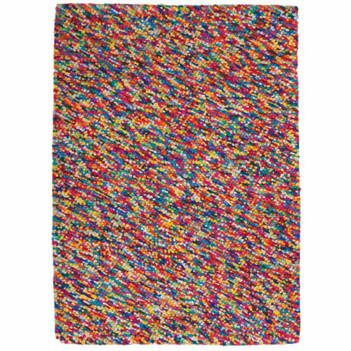 Tapis en laine multicolore 140 x 200 cm RAINBOW