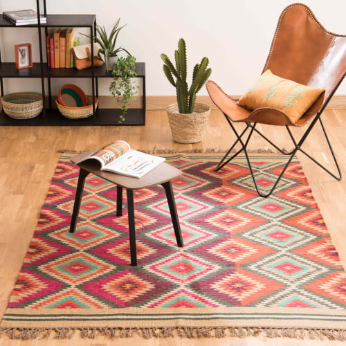 Tapis Tresse En Laine Multicolore 160 X 230 Cm Acapulco Maisons Du Monde