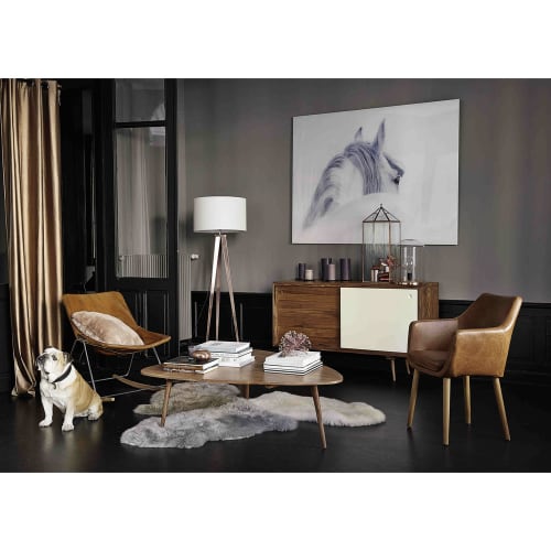 Tappeto Beige In Pelle Di Pecora 55 X 90 Cm