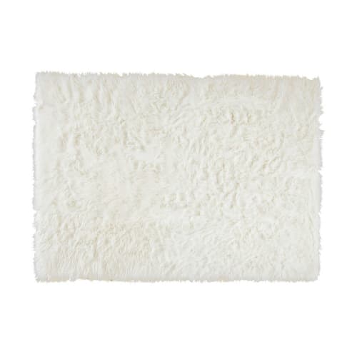 Tappeto bianco in simil pelliccia 160x230 cm