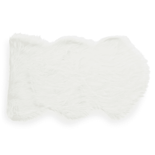 Tappeto bianco in simil pelliccia 60 x 100 cm ESKIMO