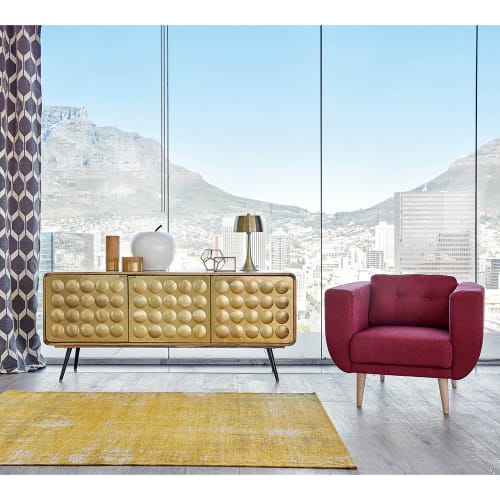 Tappeto Giallo Senape In Cotone 155 X 230 Cm