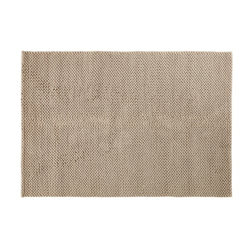 Tappeto In Cotone Intrecciato Beige 140x200 Cm